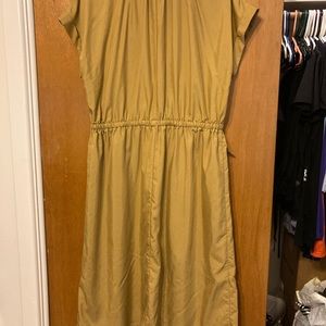 High Waisted Mustard Yellow Dress